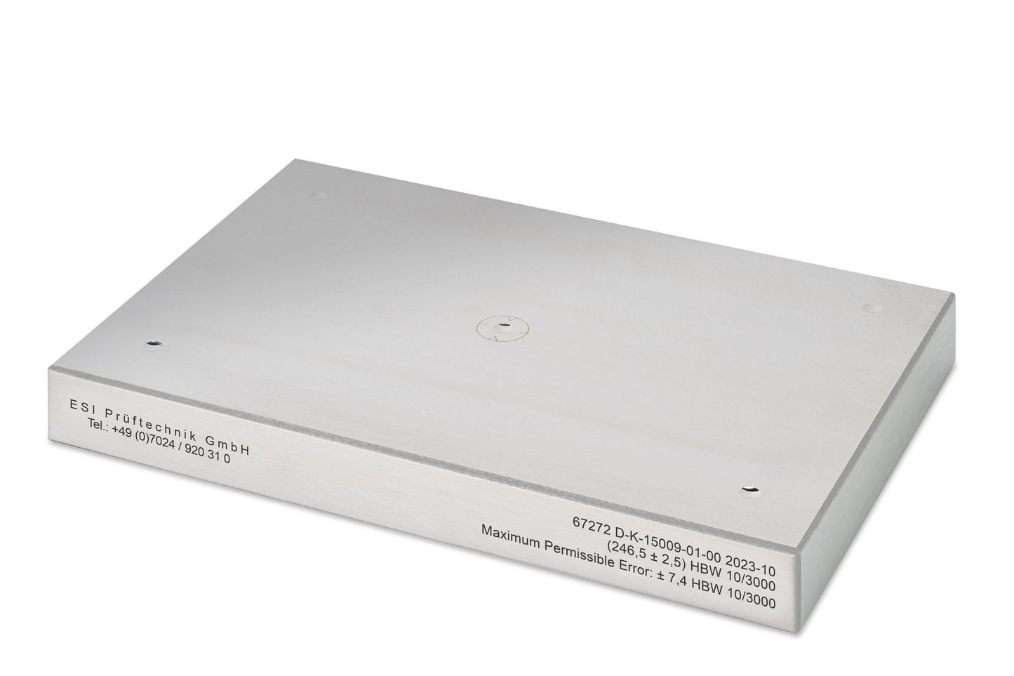 Brinell 200 HBW5/750 according to ASTM E 10 with DAkkS calibration certificate 150x100x16 mm Steel