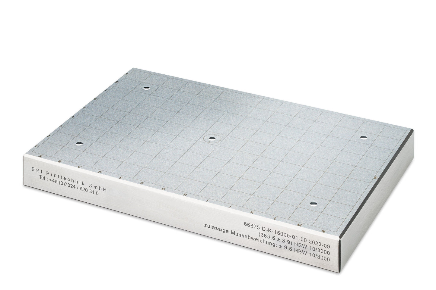 Brinell 200 HBW5/750 according to ASTM E 10 with DAkkS calibration certificate 150x100x16 mm Steel